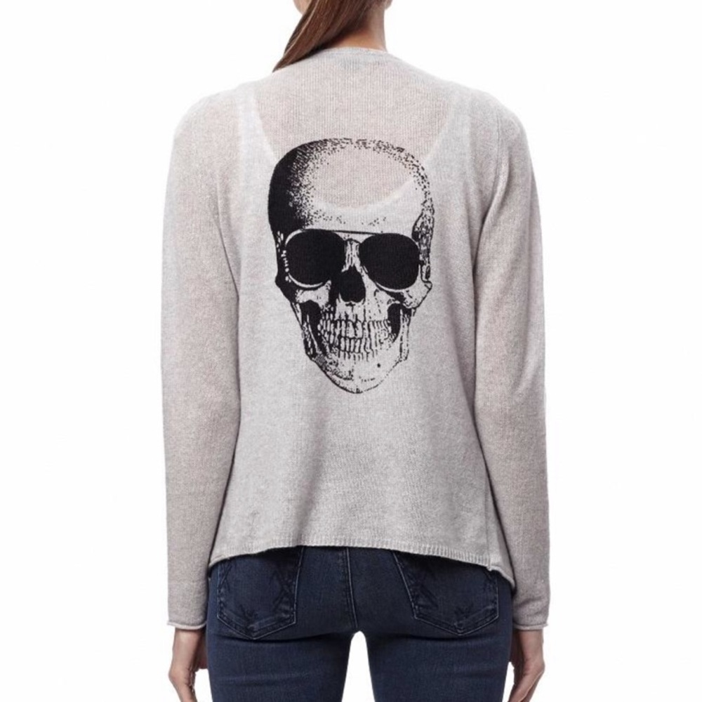 Skull cashmere cardigan